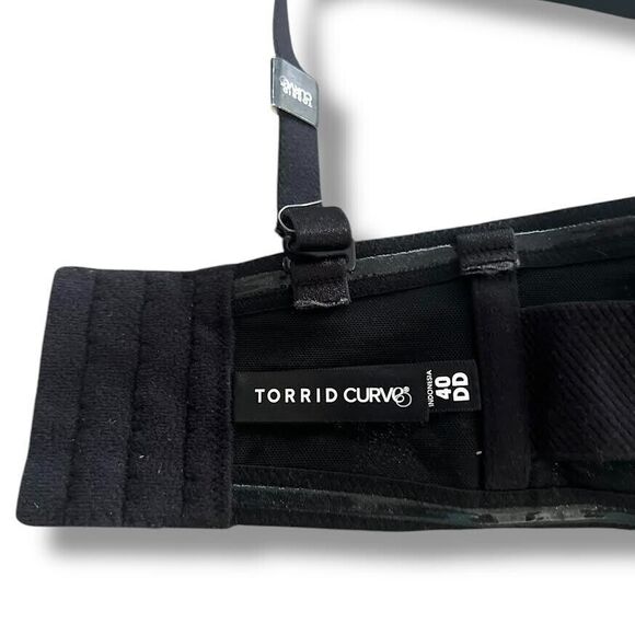 Torrid Bra Women's Plus Sz 40DD Black Curve Push-Up Strapless/Straps Underwire - Picture 13 of 14